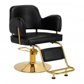 Парикмахерское кресло HAIR SYSTEM LINZ GOLD черное